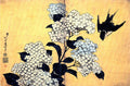 Hydrangea and Swallow — Hokusai (c. 1833/34)