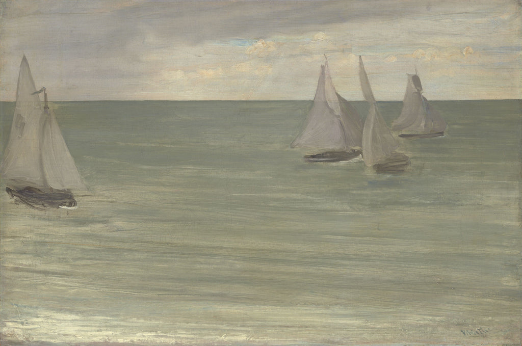 Trouville (Grey and Green, the Silver Sea) — James McNeill Whistler (1865)