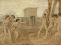 Young Spartan Girls Challenging Boys — Edgar Degas (c. 1860)