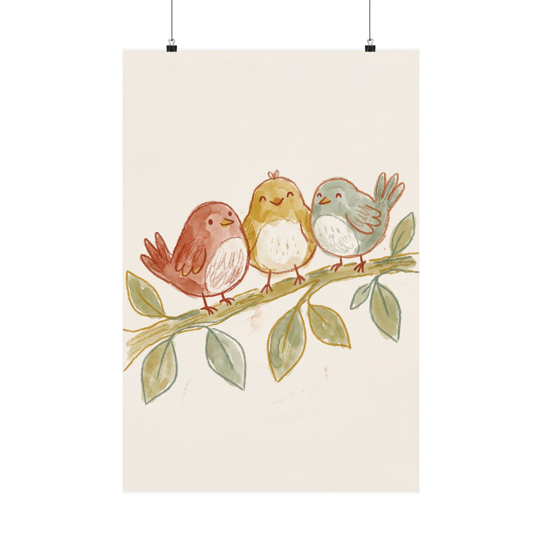 Three Little Birds — Nursery Art Print