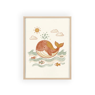 Little Whale — Framed Nursery Print