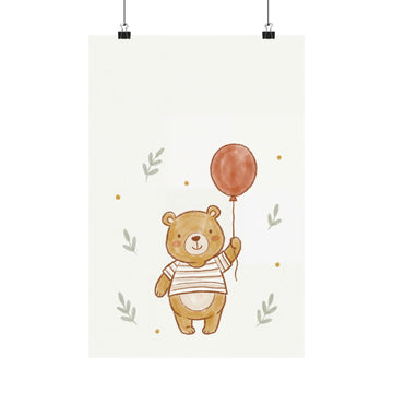 Bear & Balloon — Nursery Art Print