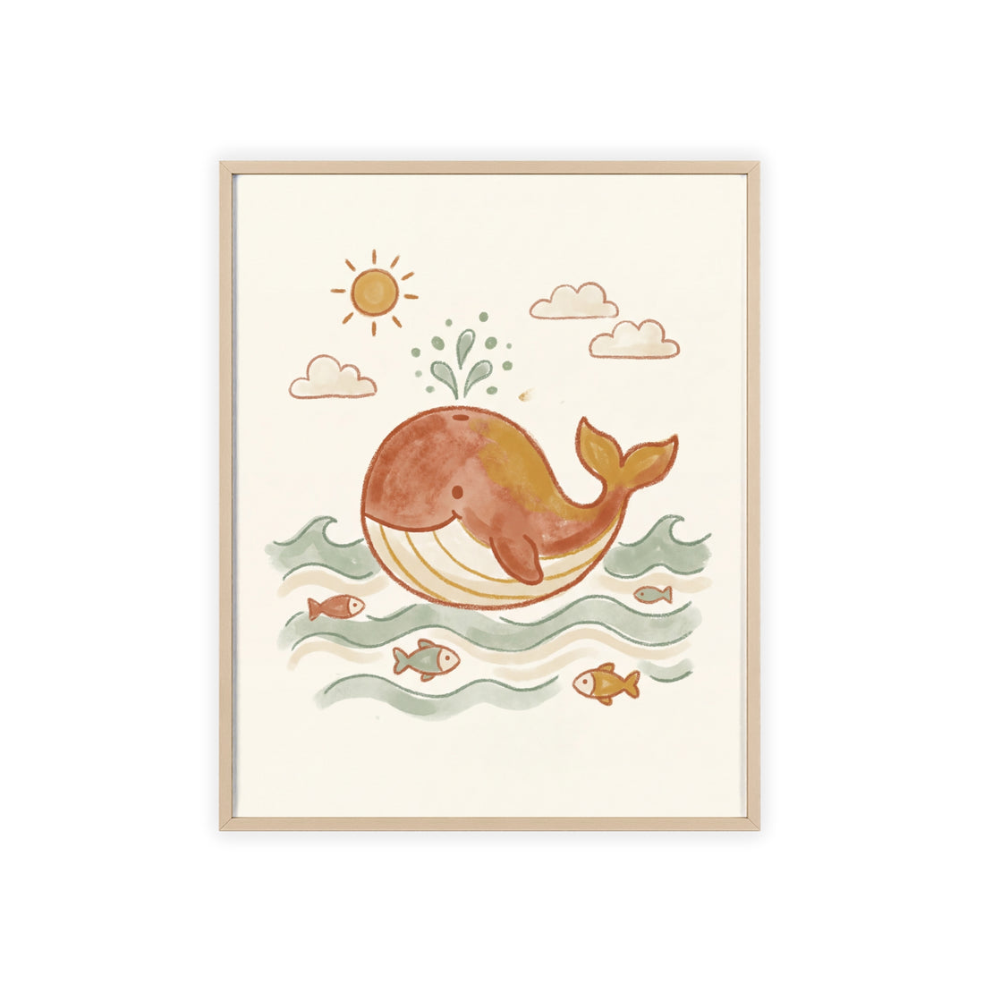 Little Whale — Framed Nursery Print