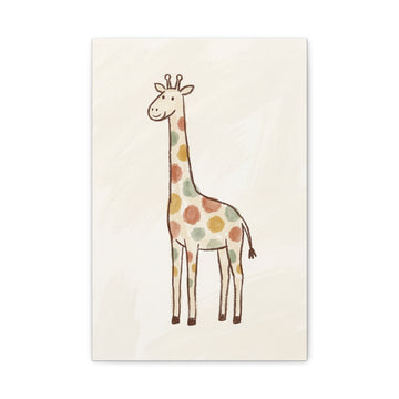 Little Giraffe — Nursery Canvas Print