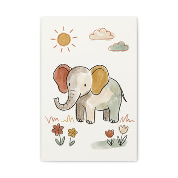 Little Elephant — Nursery Canvas Print