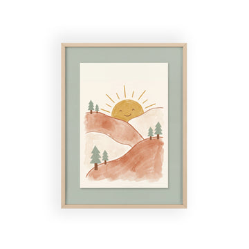 Little Mountains — Framed Nursery Print