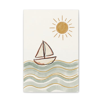 Little Sailboat — Nursery Canvas Print