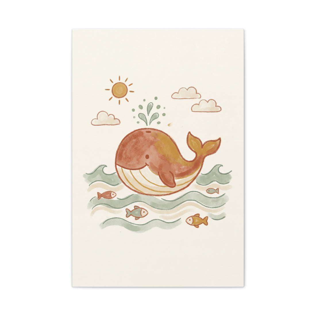 Little Whale — Nursery Canvas Print