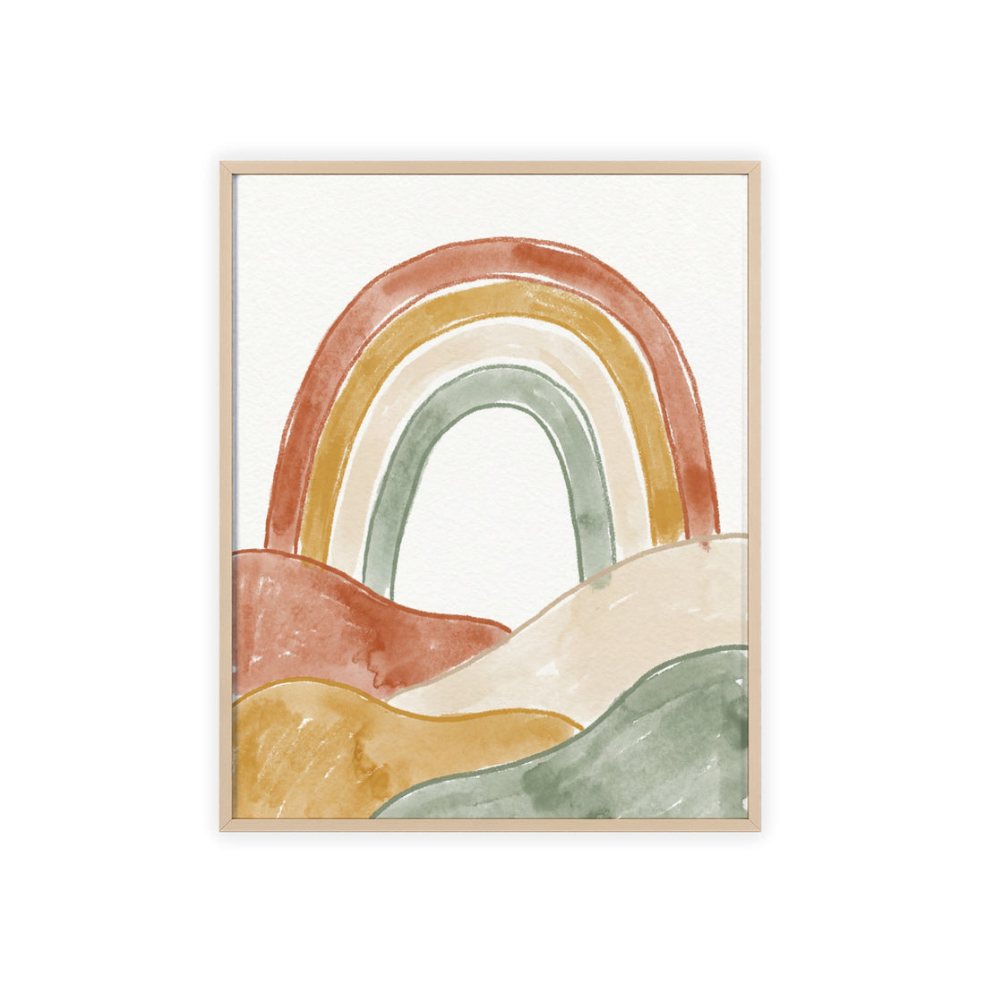 Soft Rainbow — Framed Nursery Print