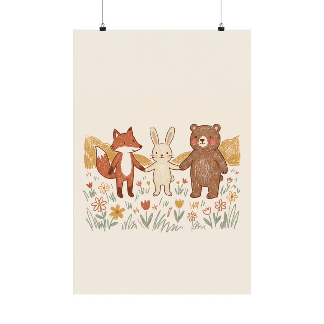 Woodland Friends — Nursery Art Print