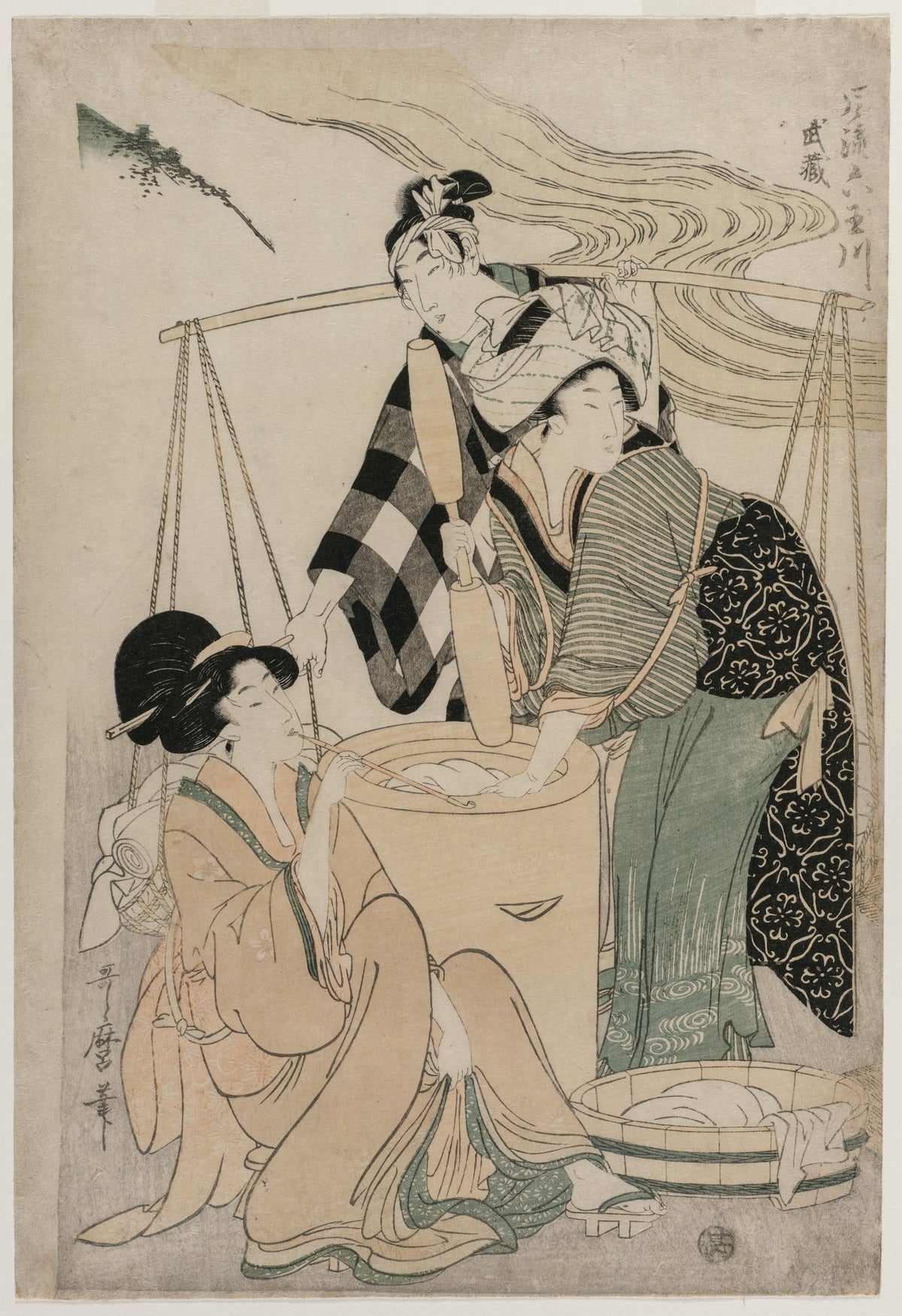 Settsu Province from the series Fashionable Six Jewel Rivers (Furyu Mu Tamagawa) — Kitagawa Utamaro (c. 1804)