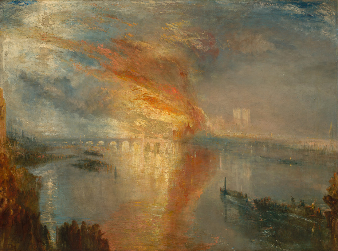 The Burning of the Houses of Lords and Commons, 16 October 1834 — J. M. W. Turner (1835)