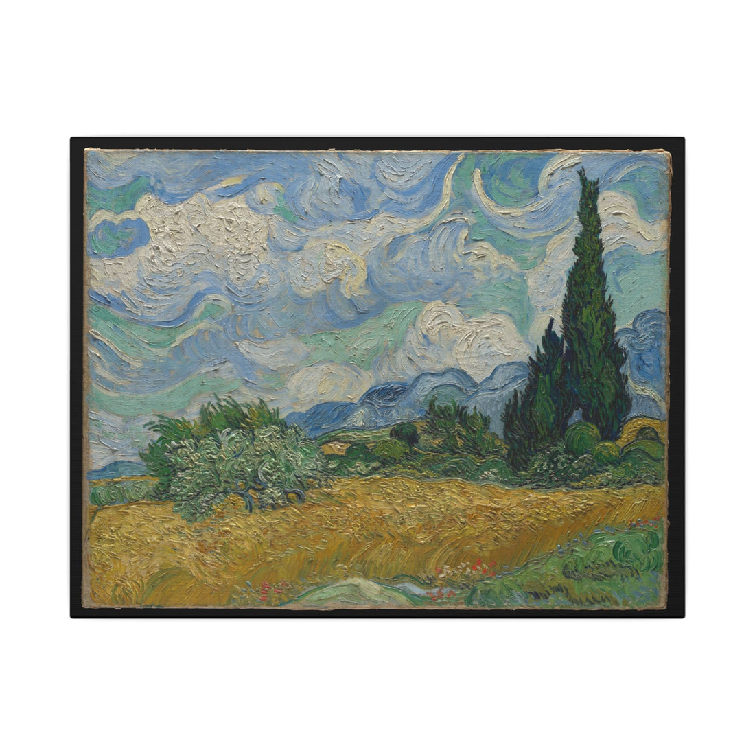 Wheat Field with Cypresses — Van Gogh (1889)