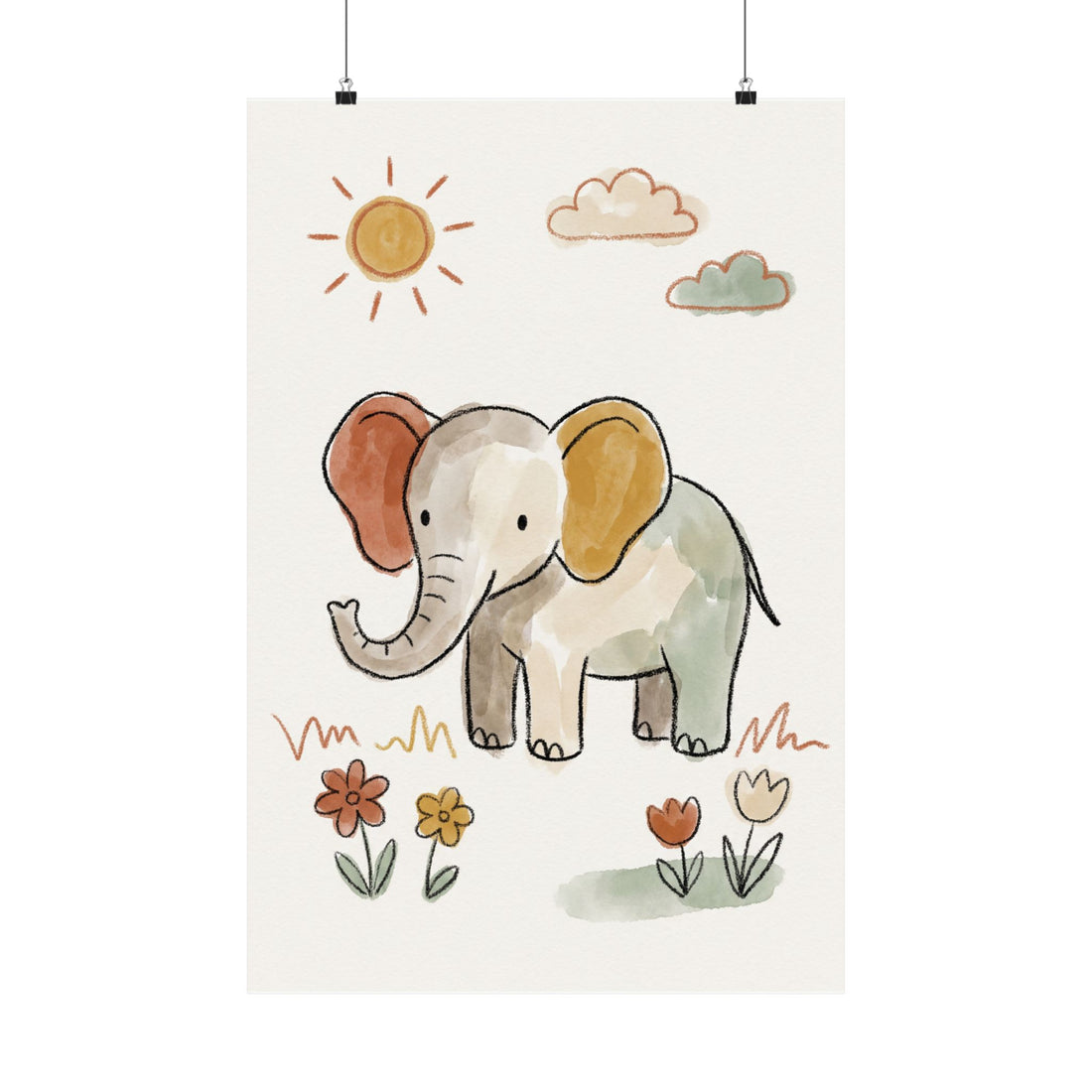 Little Elephant — Nursery Art Print