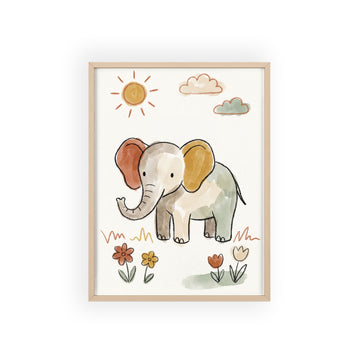 Little Elephant — Framed Nursery Print