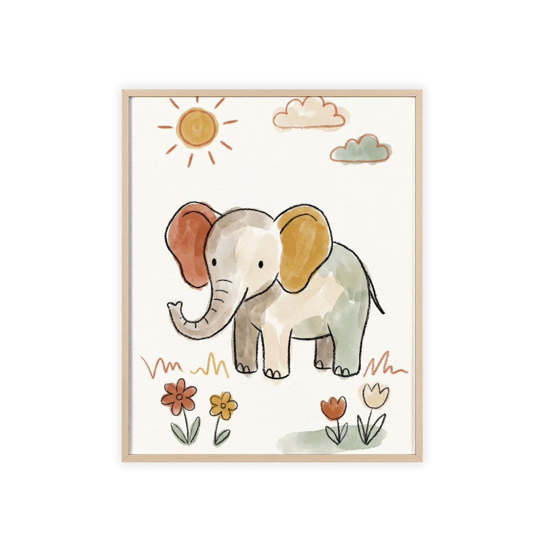 Little Elephant — Framed Nursery Print