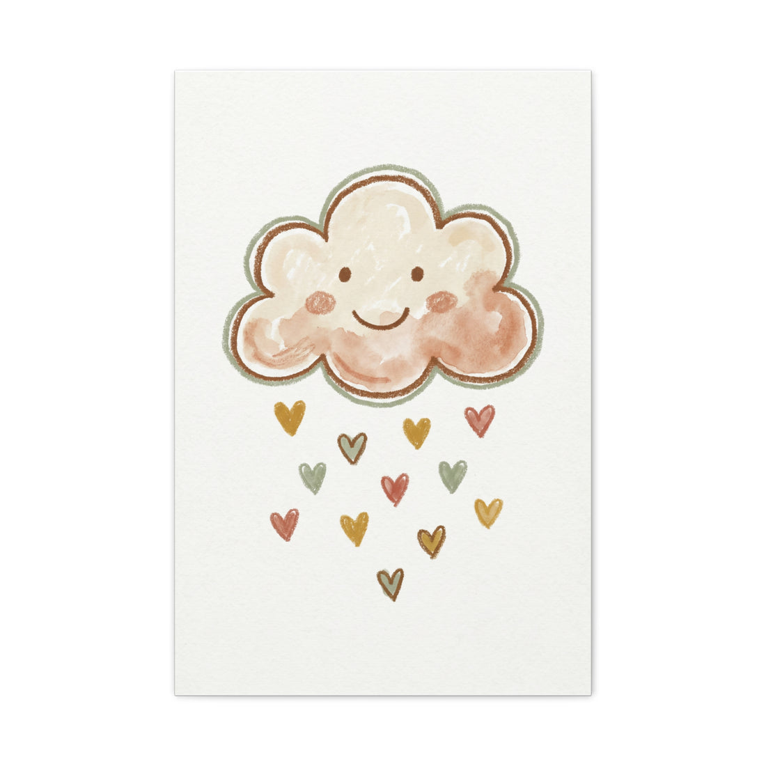 Happy Little Cloud — Nursery Canvas Print
