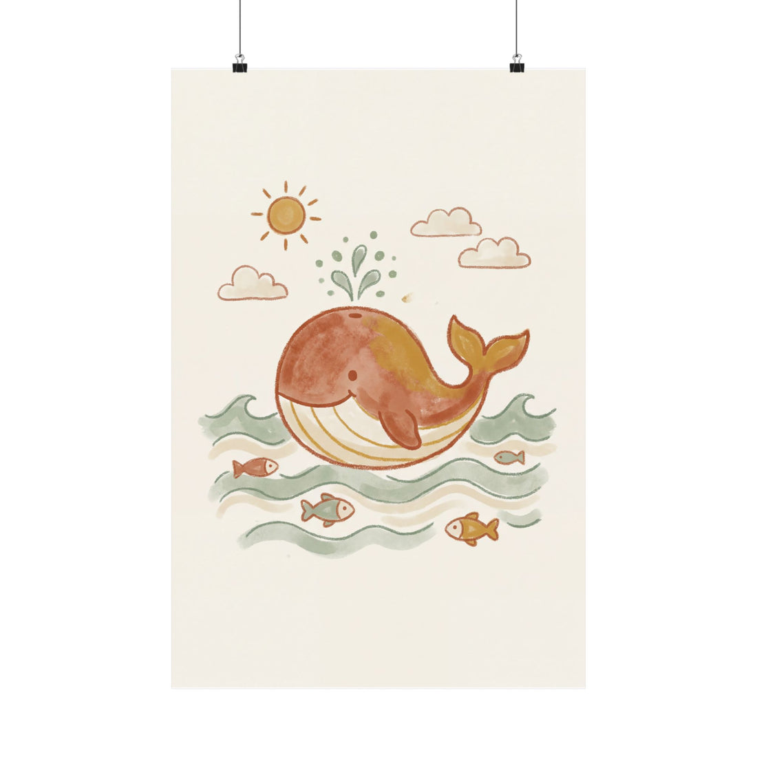 Little Whale — Ocean Nursery Print