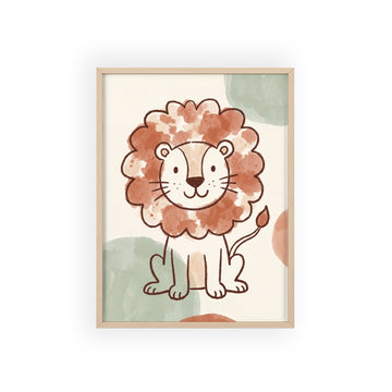 Little Lion — Framed Nursery Print