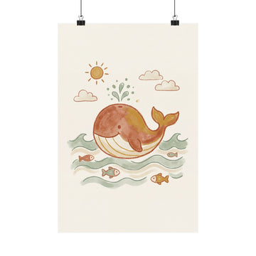 Little Whale — Ocean Nursery Print