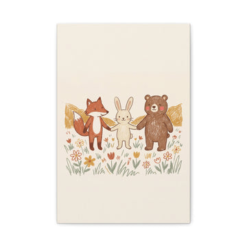 Woodland Friends — Nursery Canvas Print