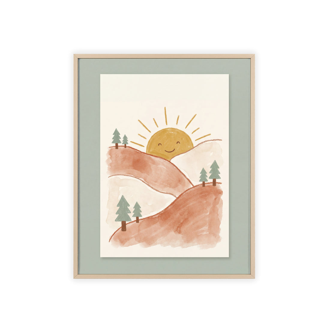Little Mountains — Framed Nursery Print