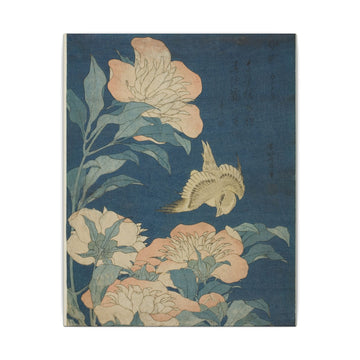 Canary and Peony — Hokusai (c. 1834)