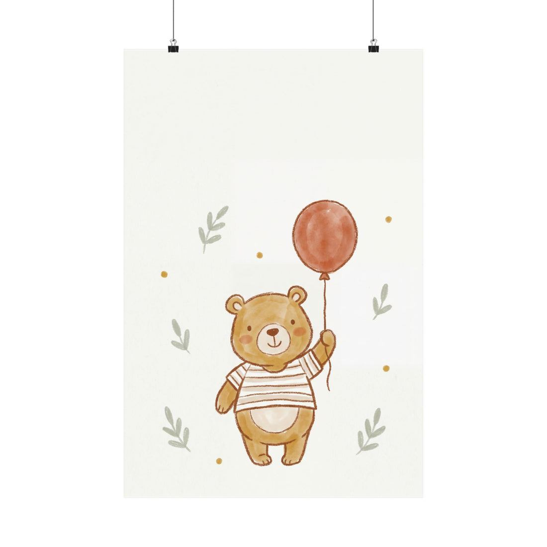 Bear & Balloon — Nursery Art Print