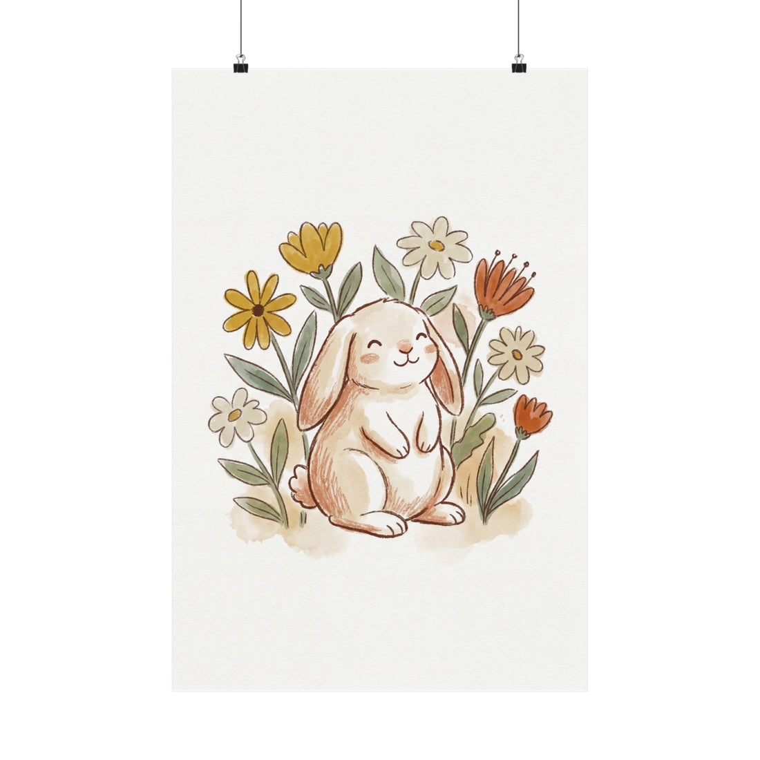 Little Bunny — Woodland Nursery Print