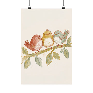 Three Little Birds — Nursery Art Print