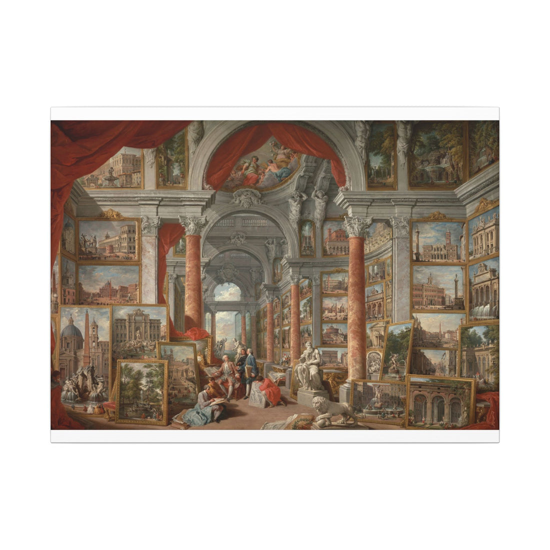 Picture Gallery with Views of Modern Rome — Panini (1757)