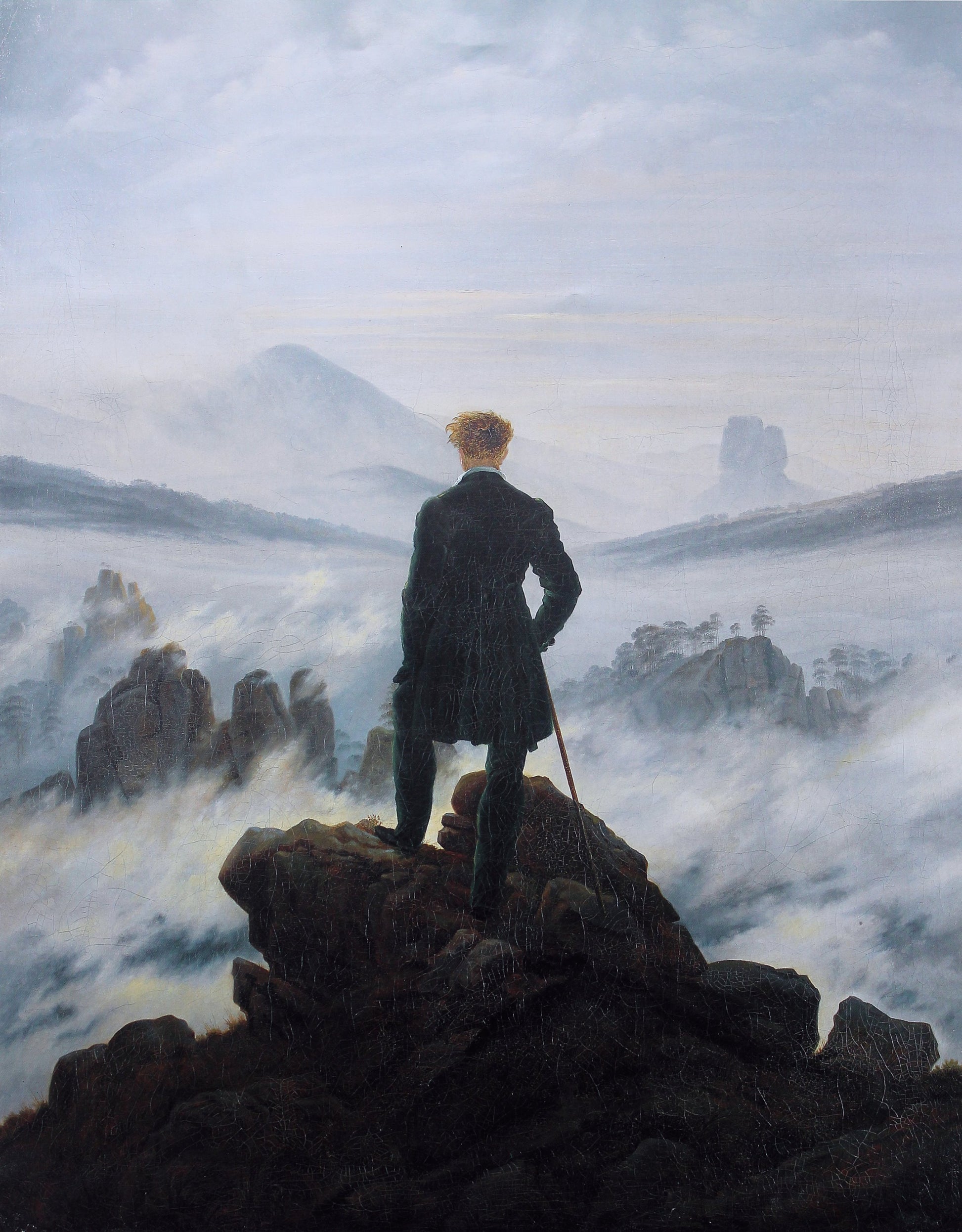 Wanderer above the Sea of Fog — Caspar David Friedrich (c. 1817)