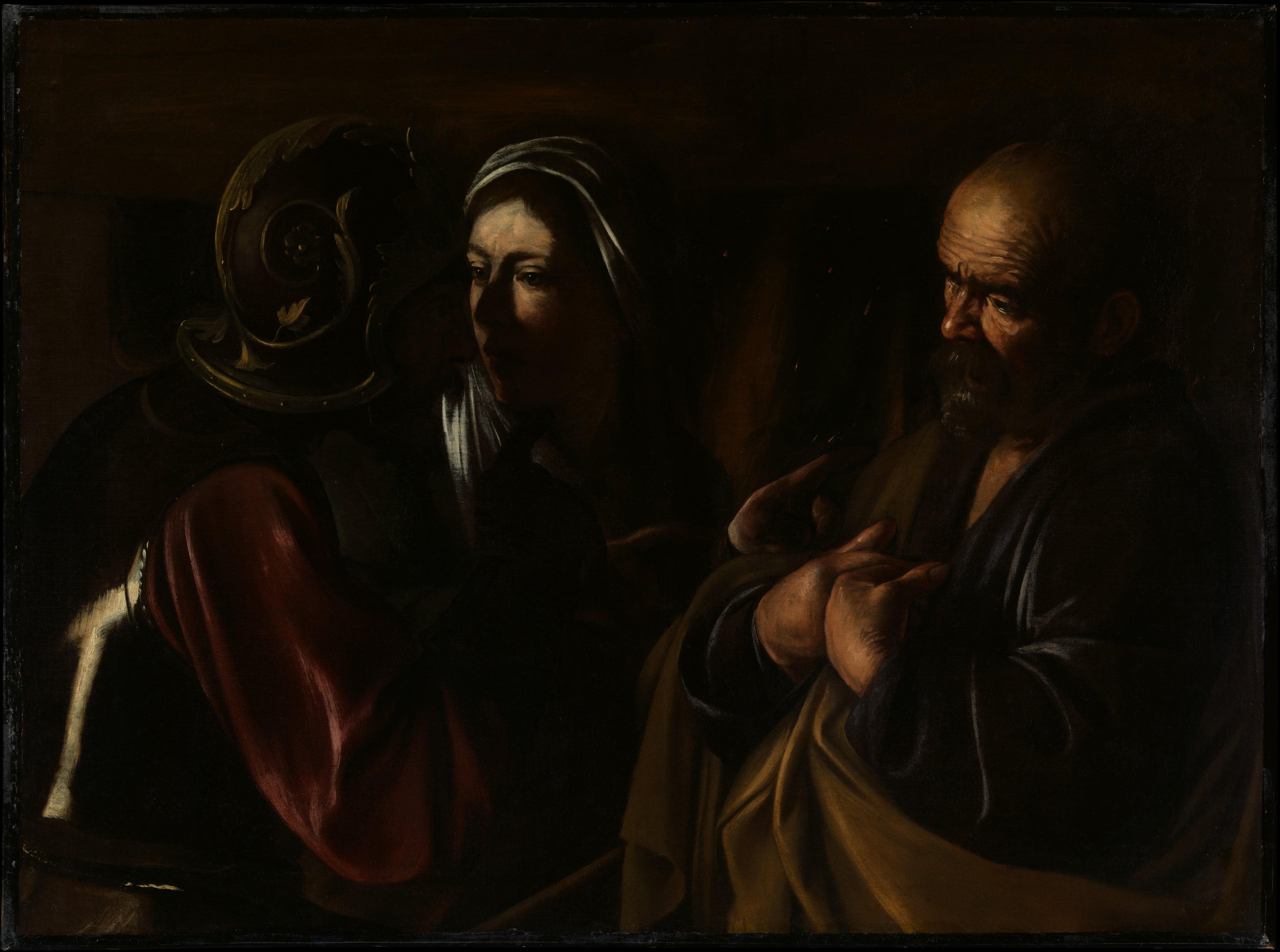 The Denial of Saint Peter — Caravaggio (1610)