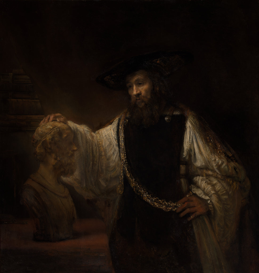 Aristotle with a Bust of Homer — Rembrandt (1653)