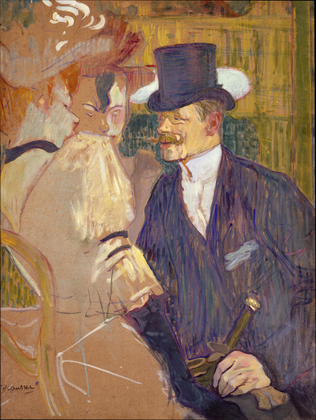 The Englishman (William Tom Warrener) at the Moulin Rouge — Henri de Toulouse-Lautrec (1892)