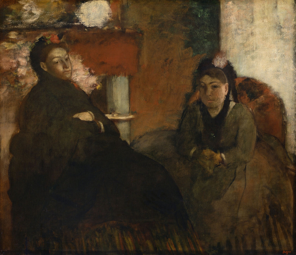 Portrait of Mme Lisle and Mme Loubens — Edgar Degas (c. 1867)