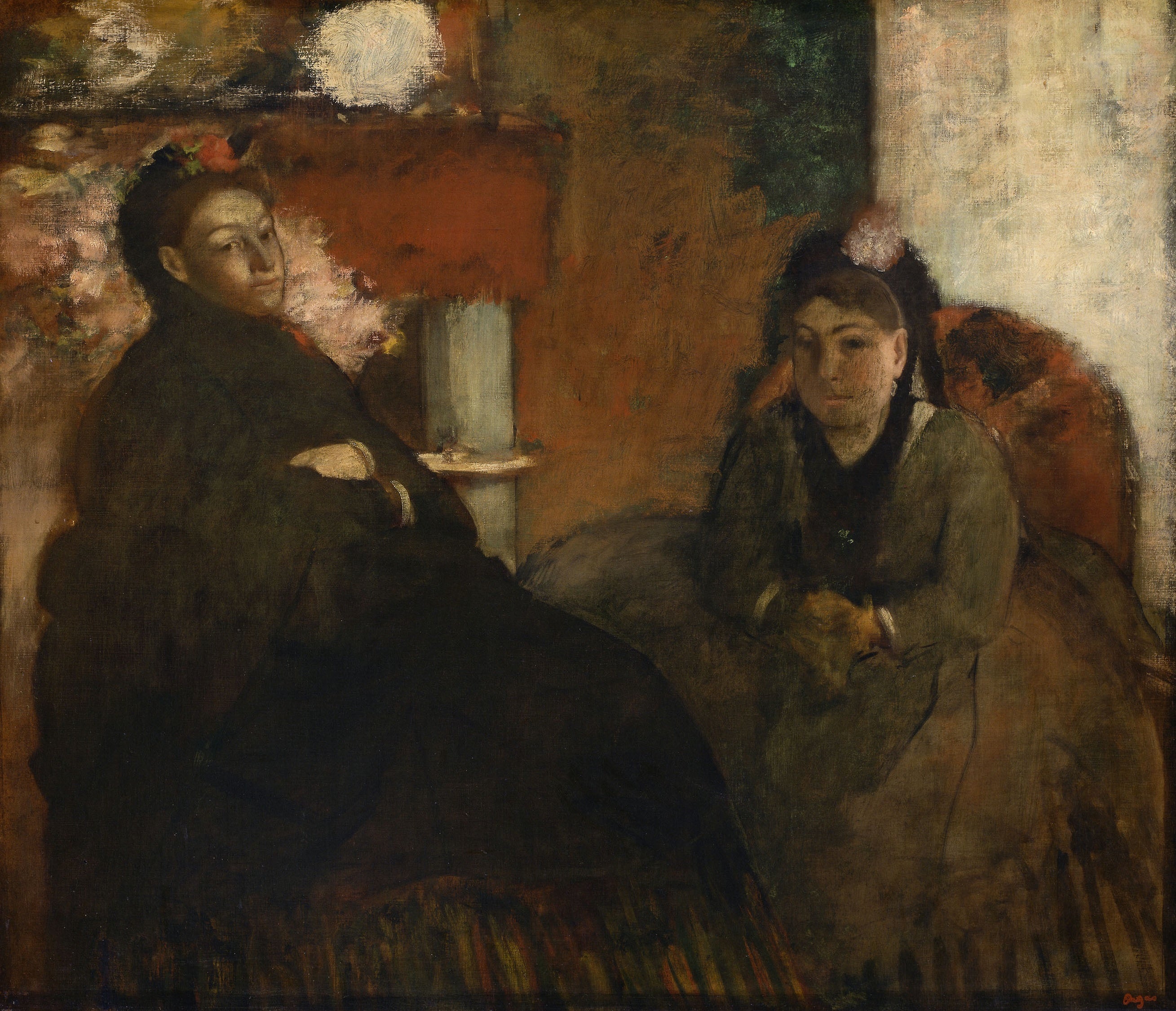 Portrait of Mme Lisle and Mme Loubens — Edgar Degas (c. 1867)