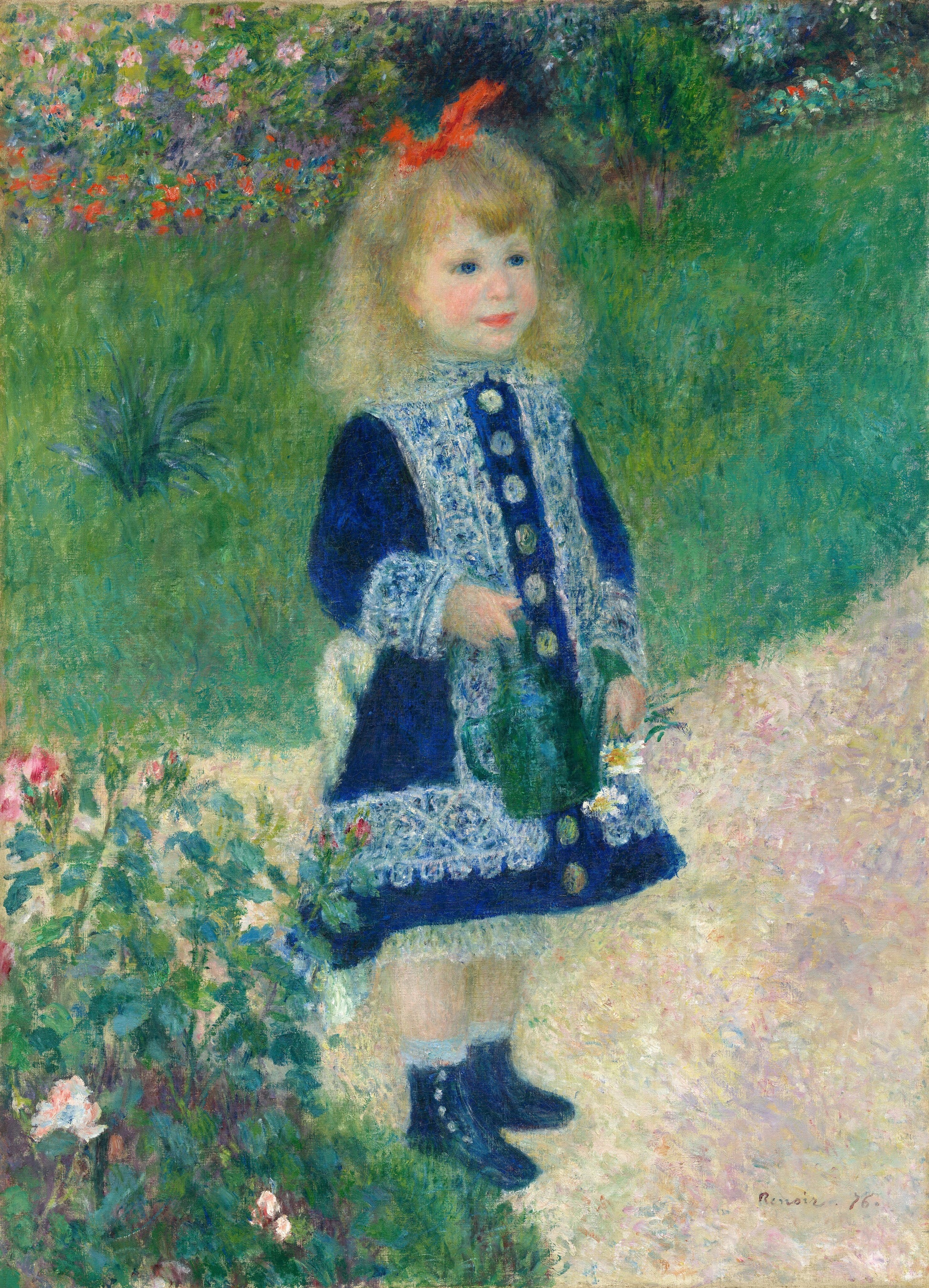 A Girl with a Watering Can — Pierre-Auguste Renoir (1876)