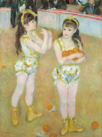 Acrobats at the Cirque Fernando (Francisca and Angelina Wartenberg) — Pierre-Auguste Renoir (1879)