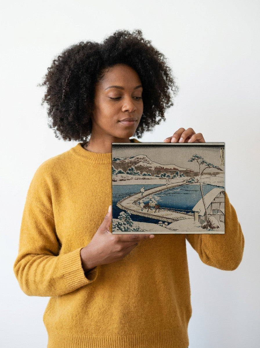 Held for scale — 10 x 8 inch canvas