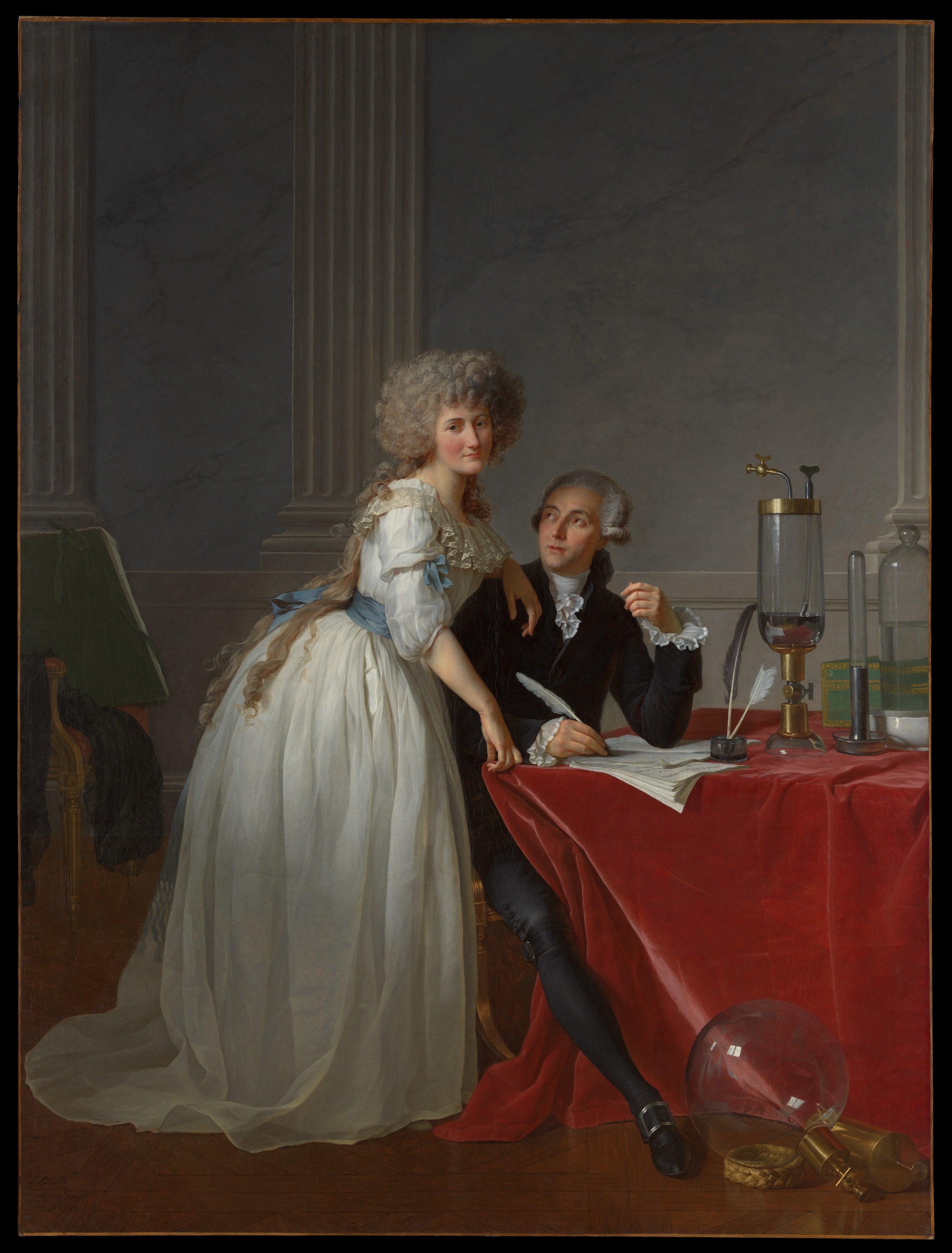 Antoine Laurent Lavoisier (1743–1794) and Marie Anne Lavoisier (Marie Anne Pierrette Paulze, 1758–1836) — Jacques-Louis David (1788)