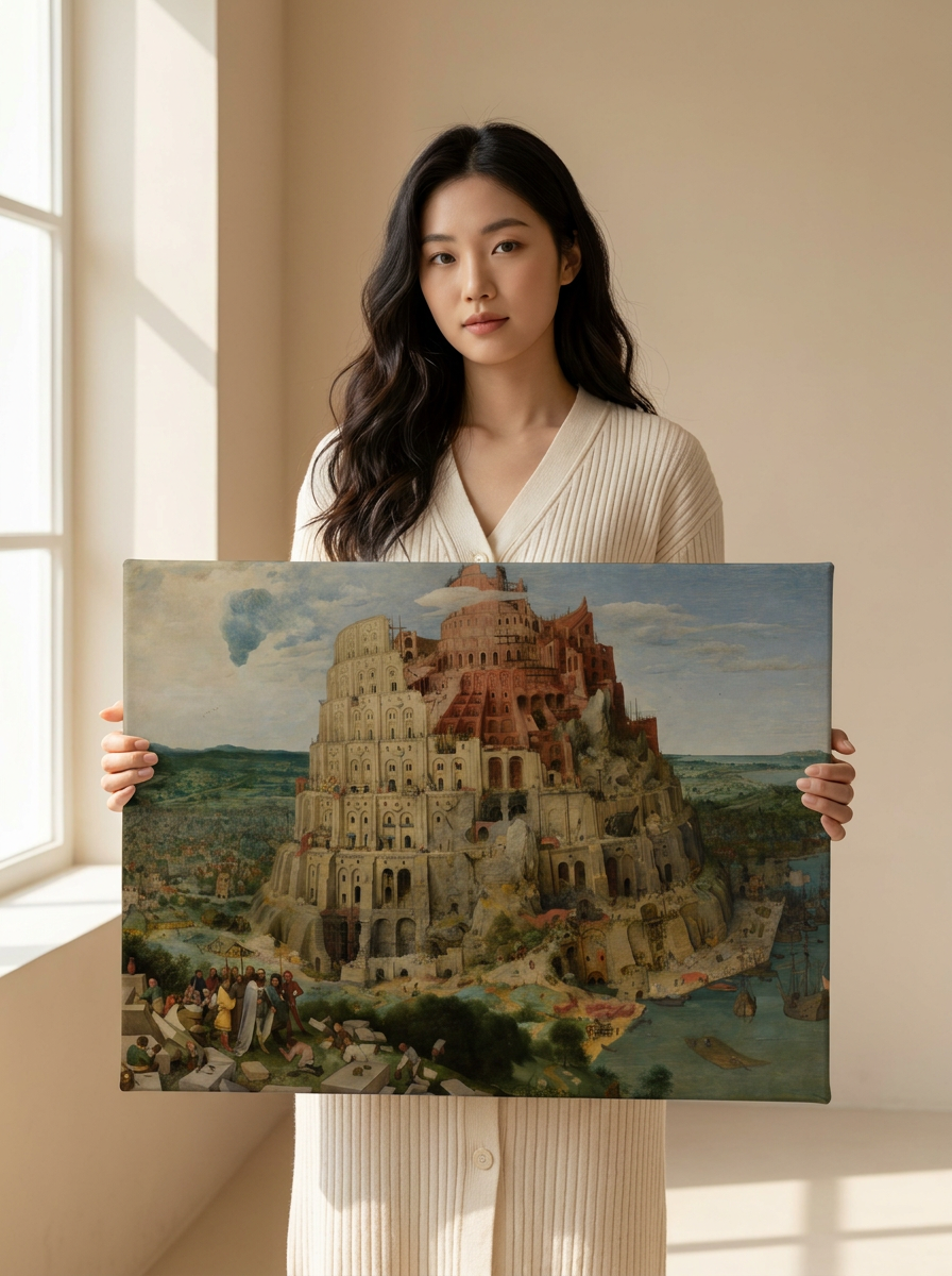 Held for scale — 24 x 18 inch canvas