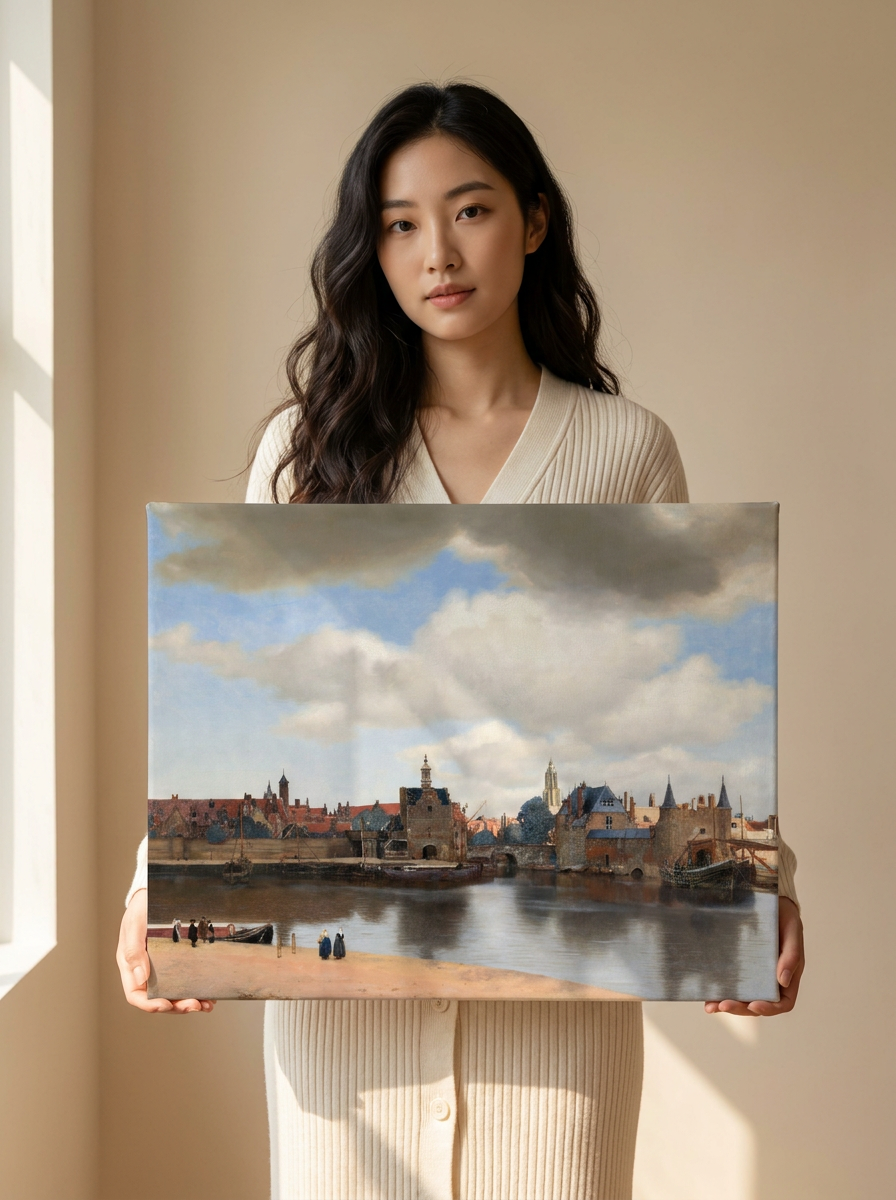 Held for scale — 24 x 18 inch canvas
