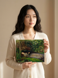 Held for scale — 10 x 8 inch canvas