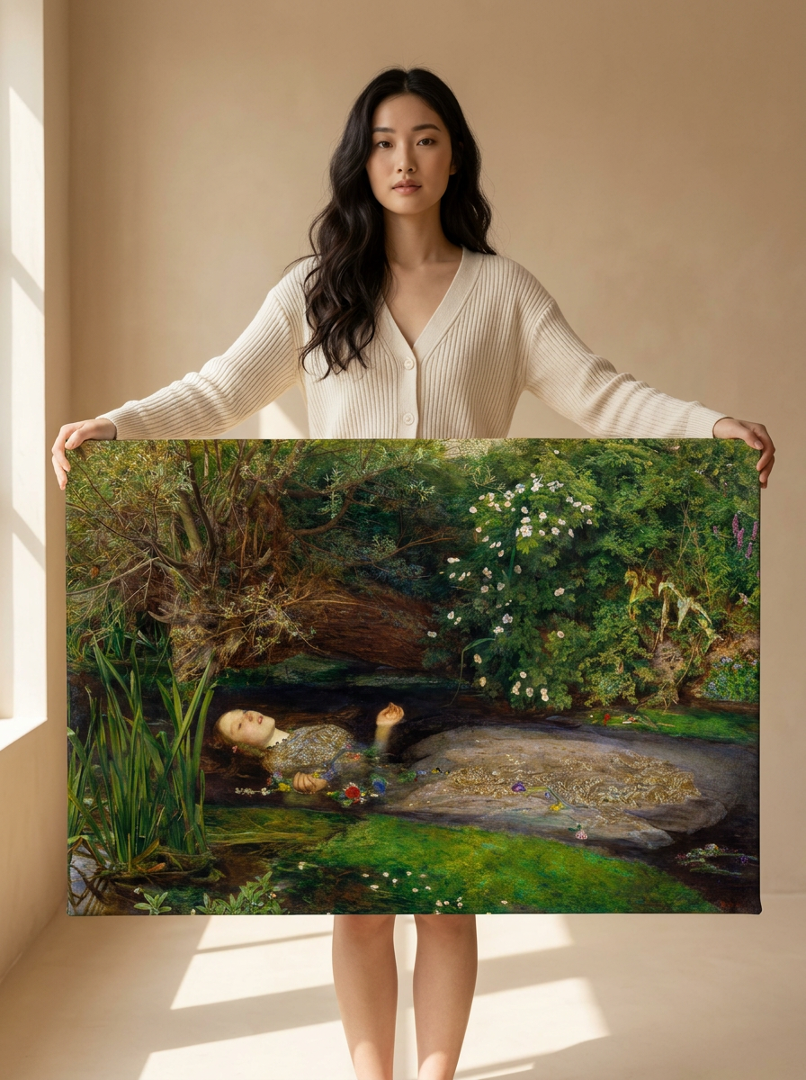Held for scale — 36 x 24 inch canvas
