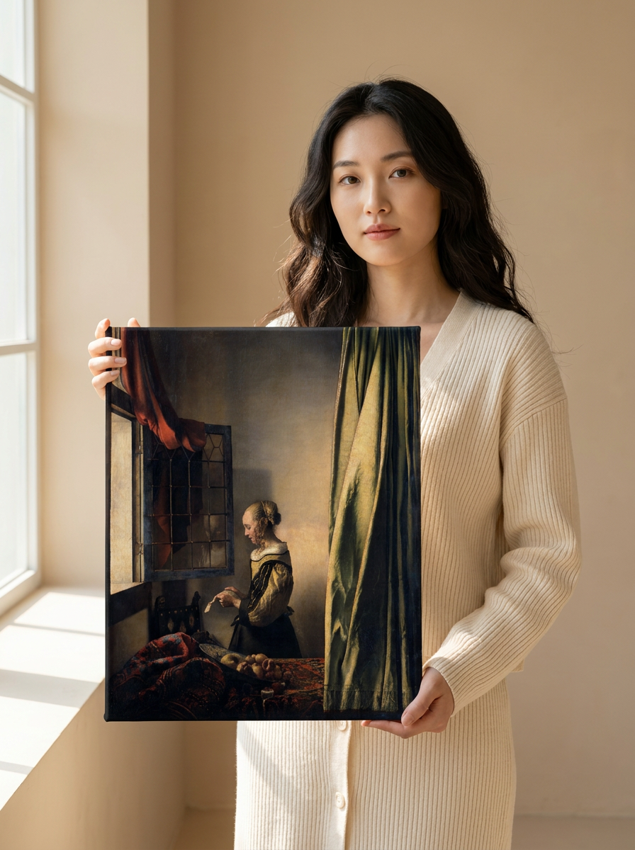 Held for scale — 16 x 20 inch canvas