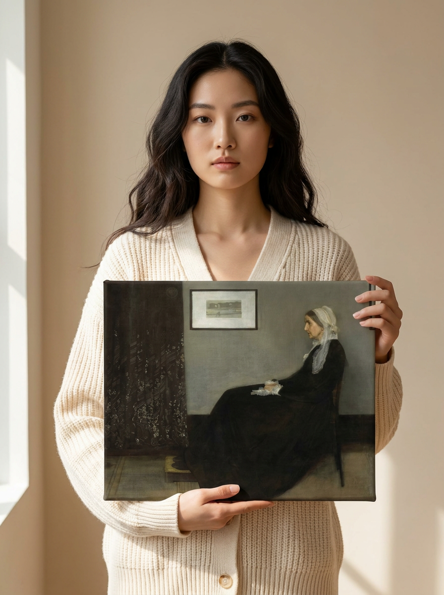 Held for scale — 18 x 12 inch canvas