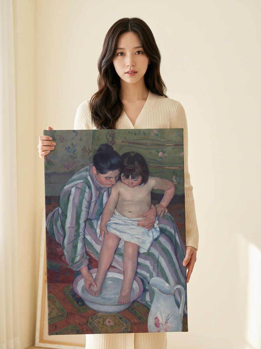 Held for scale — 24 x 36 inch canvas