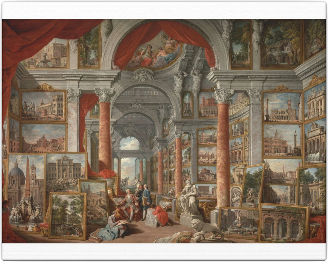 Picture Gallery with Views of Modern Rome — flat artwork