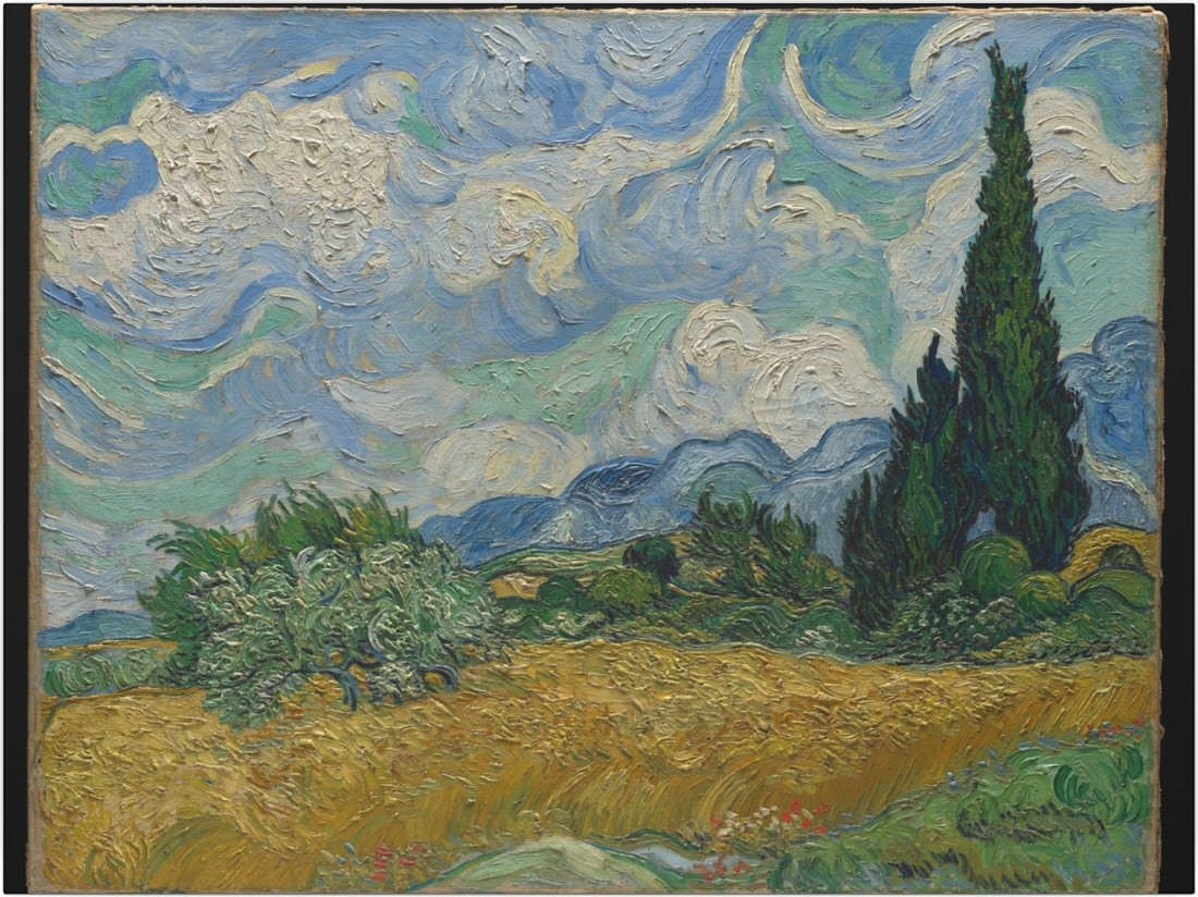 Wheat Field with Cypresses — flat artwork